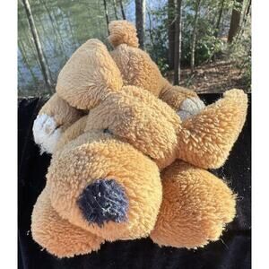 Vintage 7” Large Antics Matthew Fox Brown Dog Plush Long Ears 1981